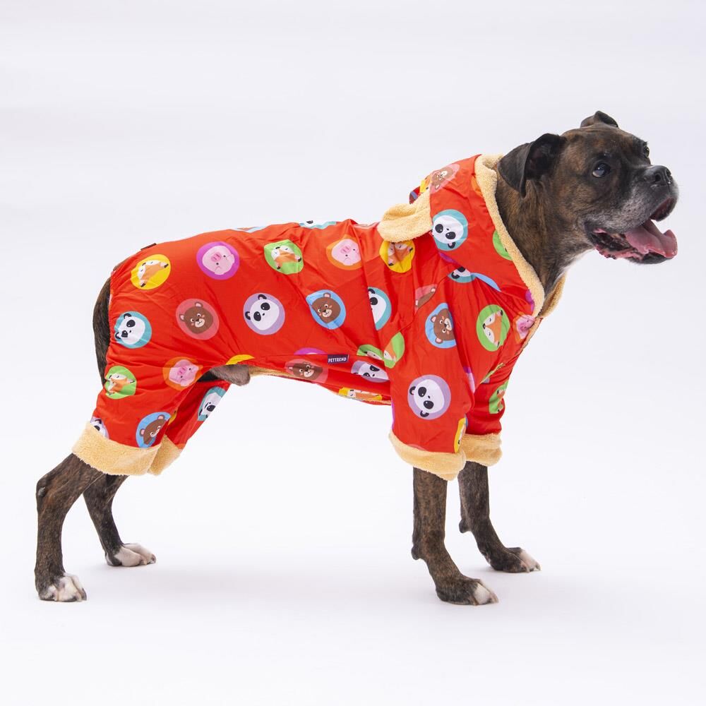 Turuncu Animals Büyük Köpek Mont Büyük Irk Yağmurluk Köpek Kıyafeti