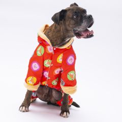 Turuncu Animals Büyük Köpek Mont Büyük Irk Yağmurluk Köpek Kıyafeti