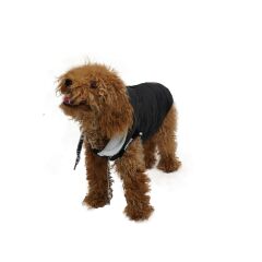 Siyah Sport Anorak Yelek Küçük Ve Orta Irklar İçin Yelek Kedi Köpek Kıyafeti