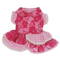 Pink Rose Dress Pembe Gül Elbise Kedi Köpek Elbisesi Kedi Köpek Kıyafeti