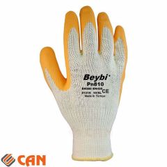 Beybi PN 810 Nitril İnşaatçı Eldiveni Sarı Siyah