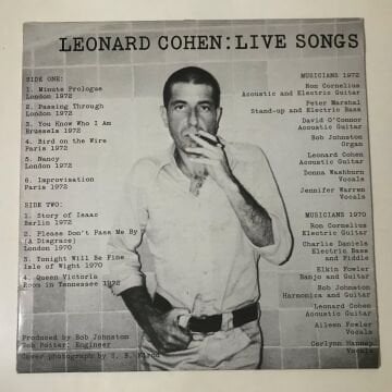 Leonard Cohen ‎– Live Songs