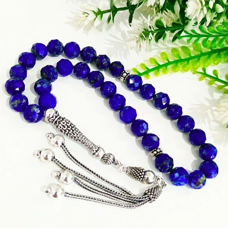 Lapis Lazuli Taşı Faset 8mm Doğal Taş Tesbih