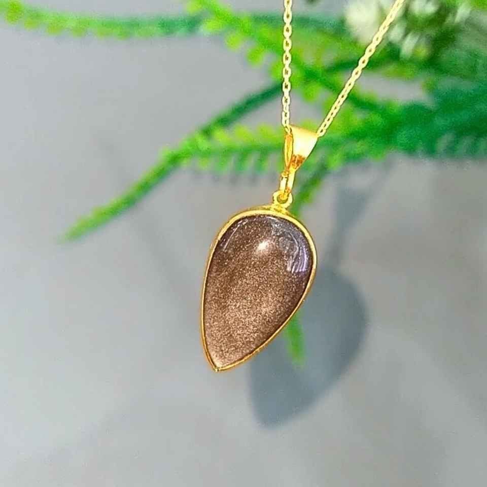 Silver Obsidyen Taşı Kolye O10