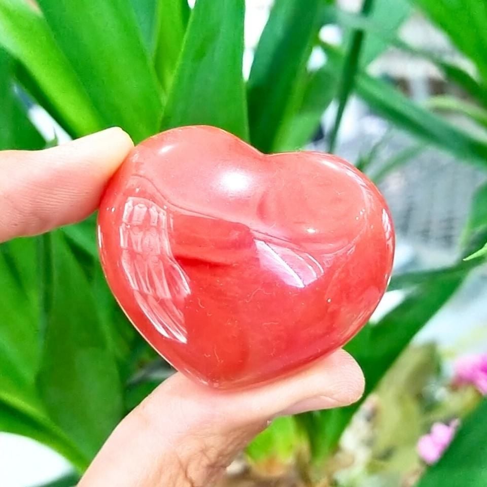Rose Kuvars Taşı Kalp Obje