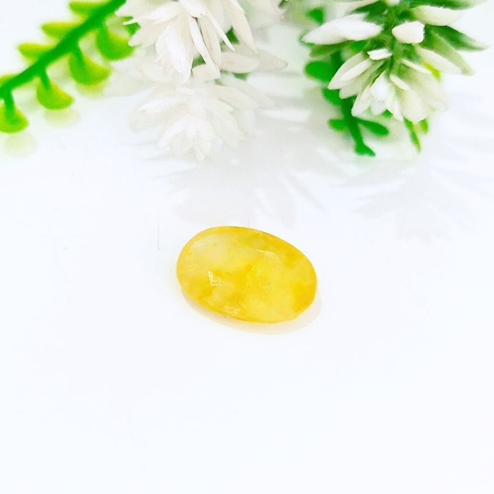 Sarı Safir Kabaşon Taş 6,80 crt