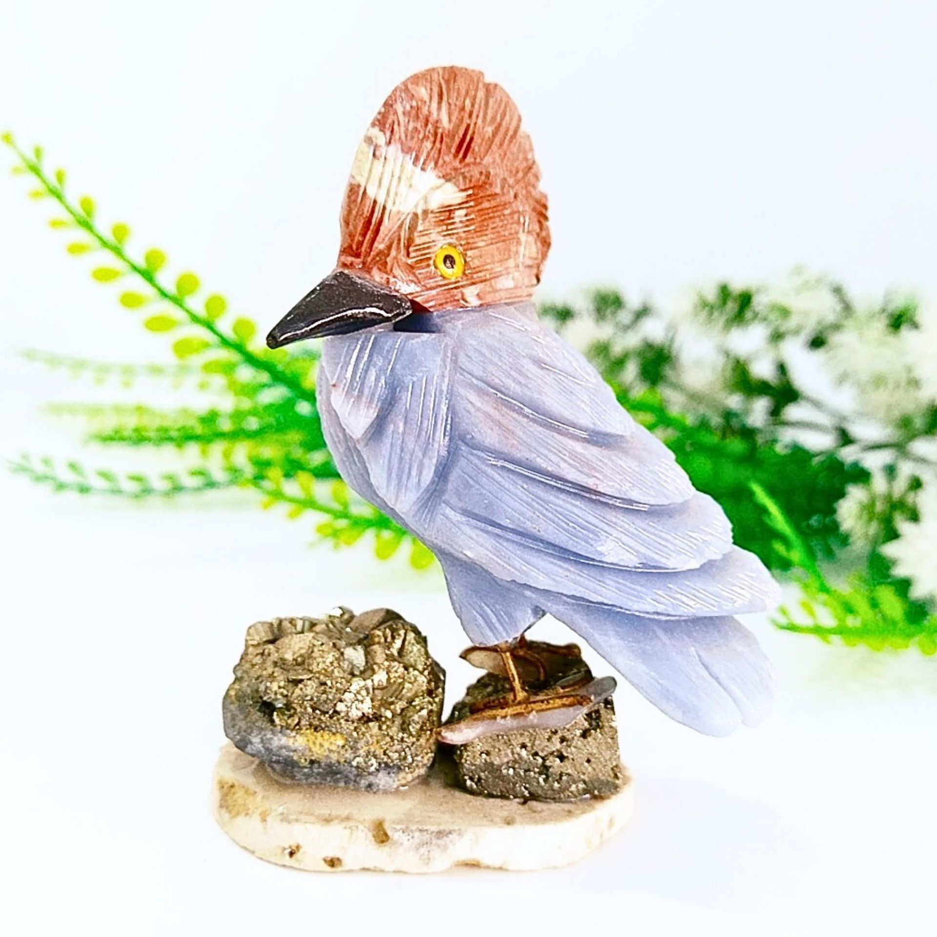 Anjelit Pirit Doğal Taş Carving Biblo 00773