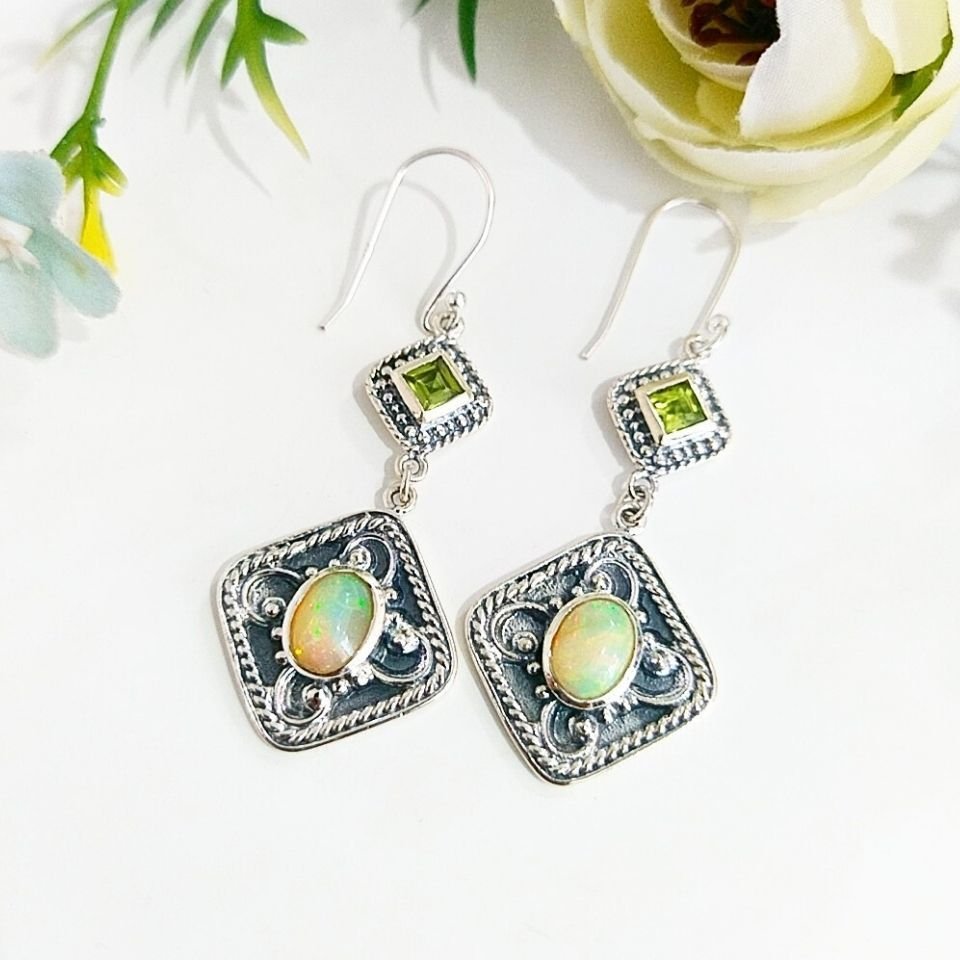 Opal ve Zebercet Taşı Küpe - KP817