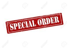 SPECİAL ORDER