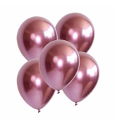 AMZ- Lateks Krom Balon 12'  Pembe 10'lu , Doğum Günü, Süsleme, Parti, Kutlama