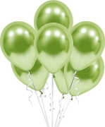 AMZ- Lateks  Krom  Balon 12'  Açık Yeşil 10'lu , Doğum Günü, Süsleme, Parti,Kutlama