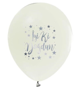 AMZ- Lateks İyiki Doğdun Krom Baskılı Balon 12'  Beyaz 10'lu , Doğum Günü, Süsleme, Parti, Kutlama
