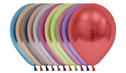 AMZ-Krom Balon 12'' Karışık Renk 10 Adet,  Doğum Günü, Süsleme,  Kutlama, Parti