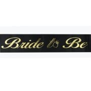 BRİDE TO BE SİYAH GOLD KUŞAK 150 CM