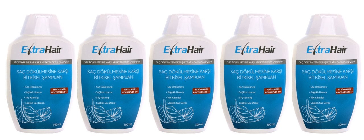 Extrahair Saç Dökülmesine Karşı Bitkisel Şampuan 5 Adet