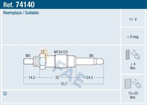 Kızdırma Bujisi M601 11 Volt