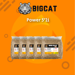 Bigcat Power Beşli Paket Organik Kedi Kumu40 LİTRE