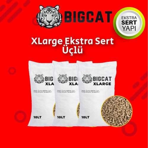 BigCat XLarge Ekstra Üçlü Organik Kedi Kumu