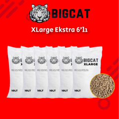 BigCat XLarge Ekstra Altılı Organik Kedi Kumu 60 LİTRE