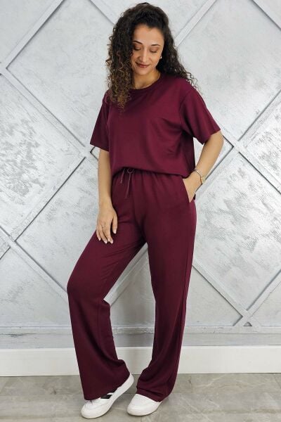 PYS KADIN KISA KOLLU TESETTÜR TAKIM BORDO - 3XL