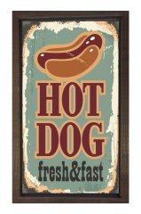 Hot Dog Reklam Afişi Tablosu