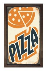 Pizza  Vintage Reklam Afişi Tablosu