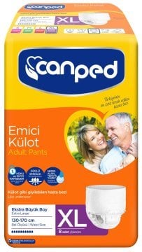 Canped Hasta Bezi Emici Külot Xlarge 8adet