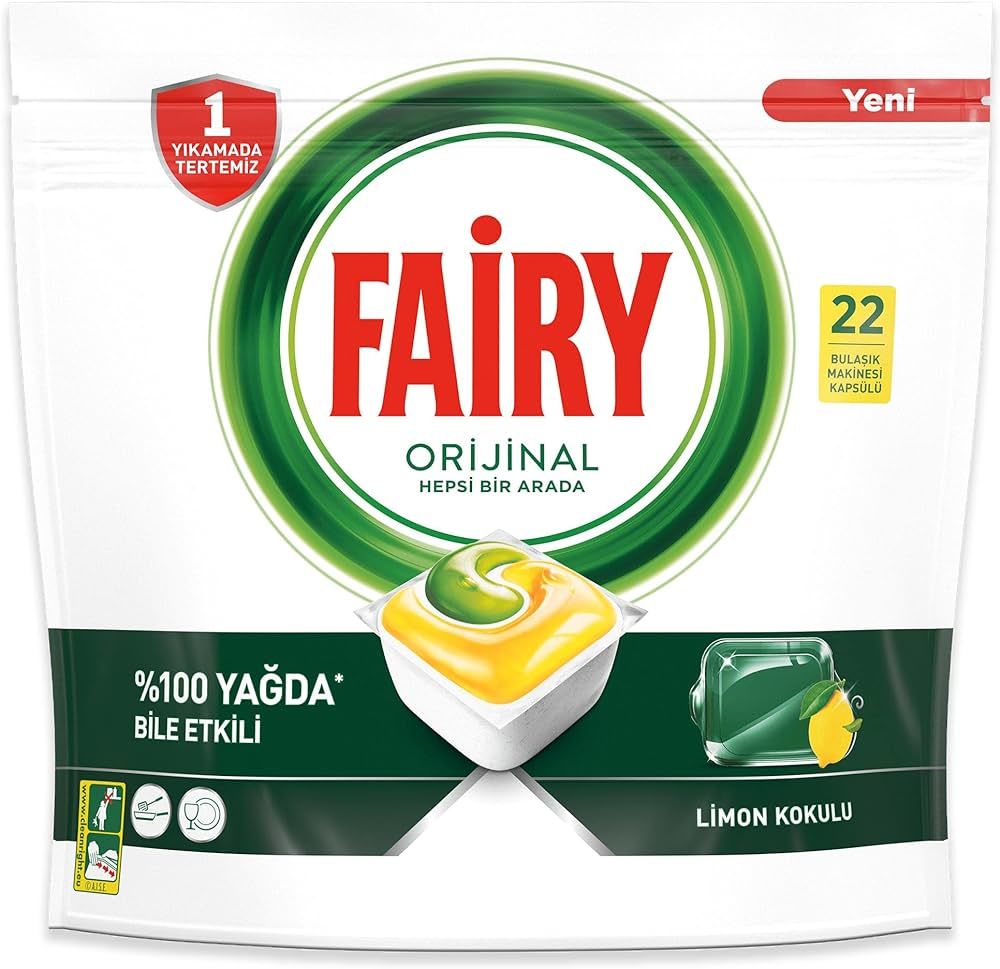 Fairy Hepsi Bir Arada 22 Kapsül Limon Kokulu