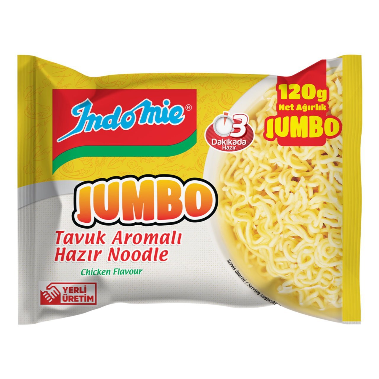 Indomie Jumbo Tavuk Aromalı Hazır Noodle 120gr