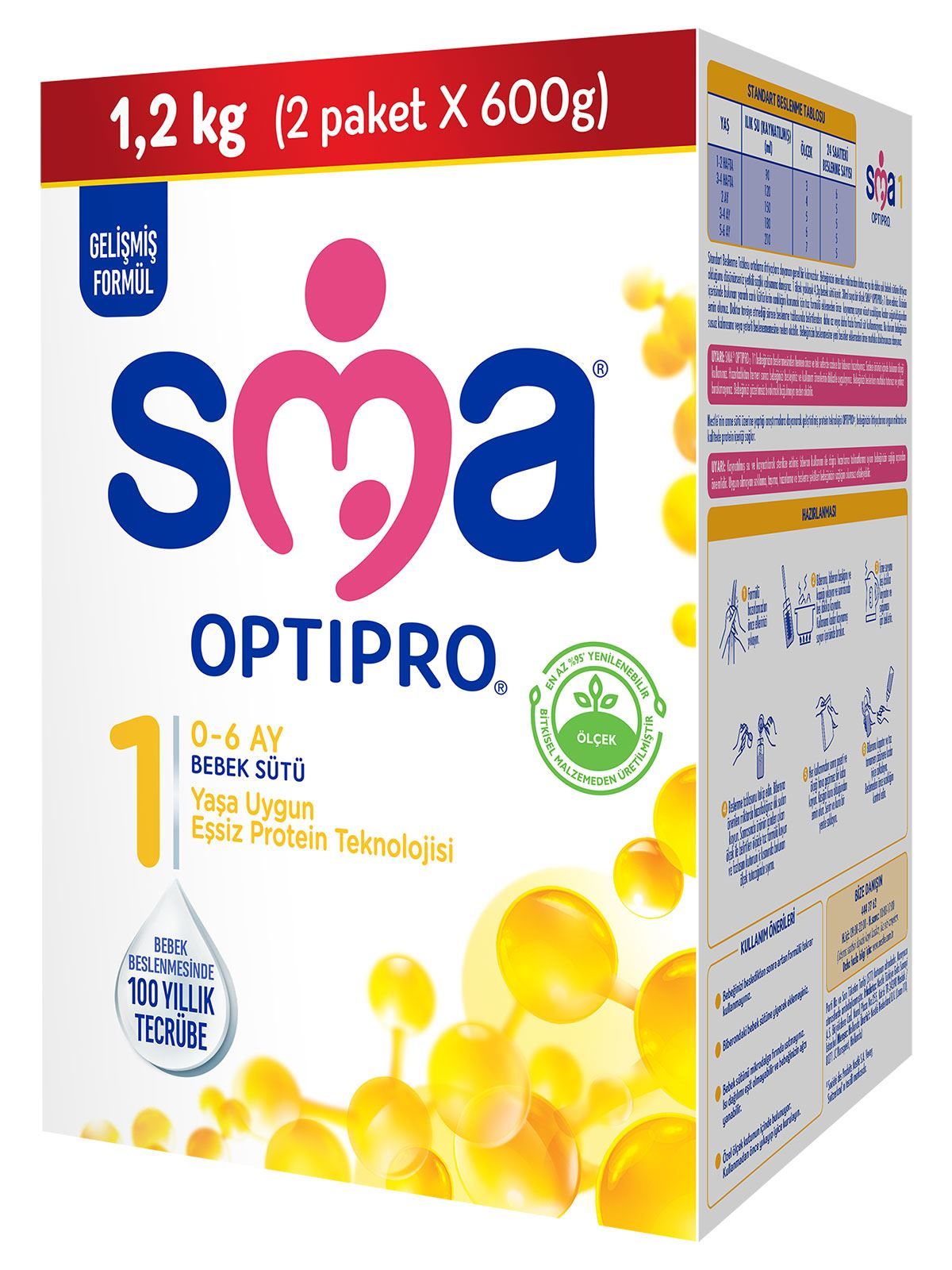 Sma Optipro 1 Bebek Sütü 0-6 Ay 1200gr