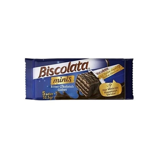 Şölen Biscolata Minis Bitter Çikolatalı Gofret 32,5gr