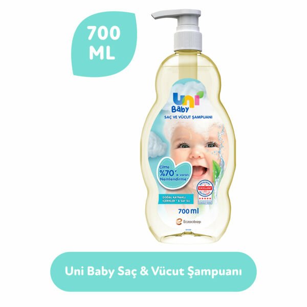 Uni Baby Cillte %70 Nemlendiricili Saç Ve Vücut Şampuanı 700ml