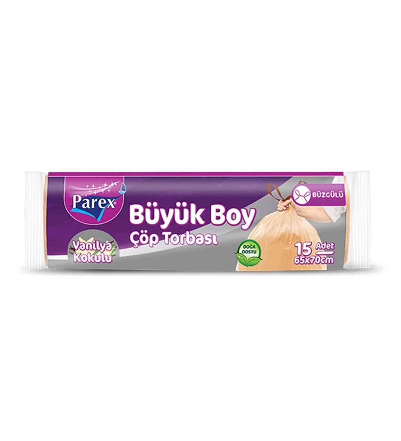 Parex Ekonomik Büzgülü Büyük Boy Çöp Torbası Vanilya Kokulu 10lu