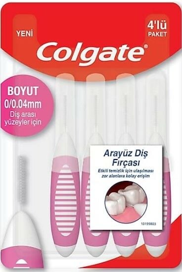 Colgate Arayüz Diş Fırçası 4'lü Paket 0/0.04mm