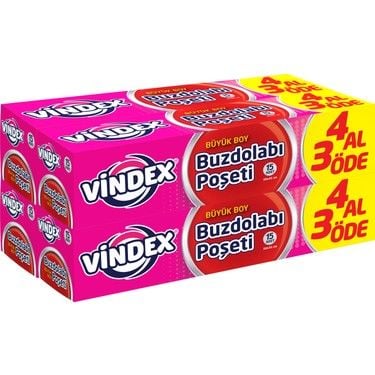 Vindex Buzdolabı Poşeti Büyük Boy 4al 3öde