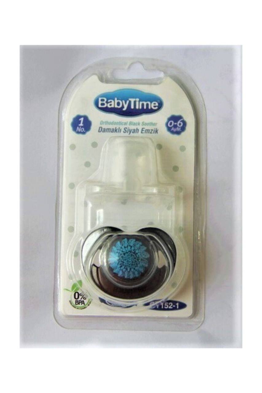 BabyTime Damaklı Siyah Emzik 0-6 Ay 152-1