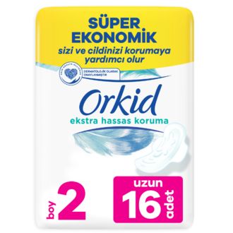 Orkid Ekstra Hassas Koruma Süper Ekonomik Uzun 16lı