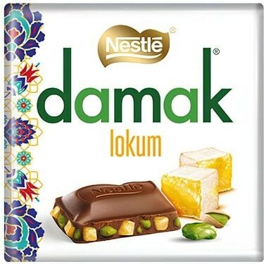 Nestle Damak Lokum Kare Çikolata 60gr