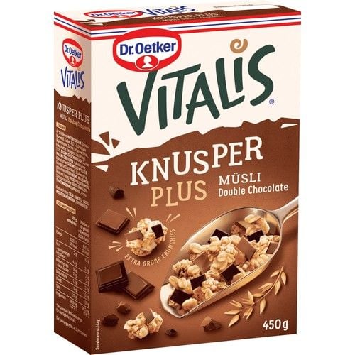 Dr. Oetker Vitalis Plus Müsli Double Chocolate 450gr