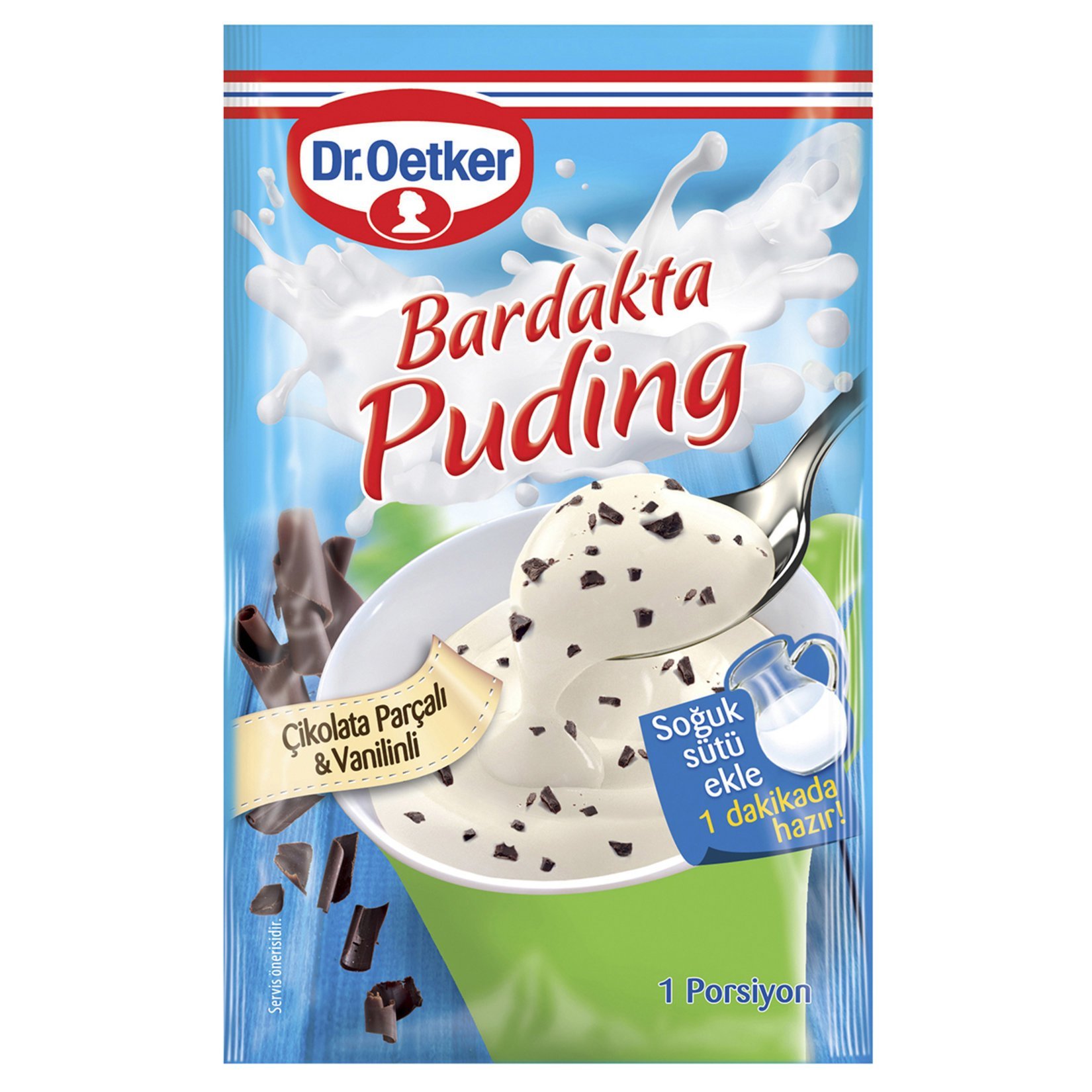 Dr. Oetker Bardakta Puding Çikolata Parçalı Vanilinli 34gr