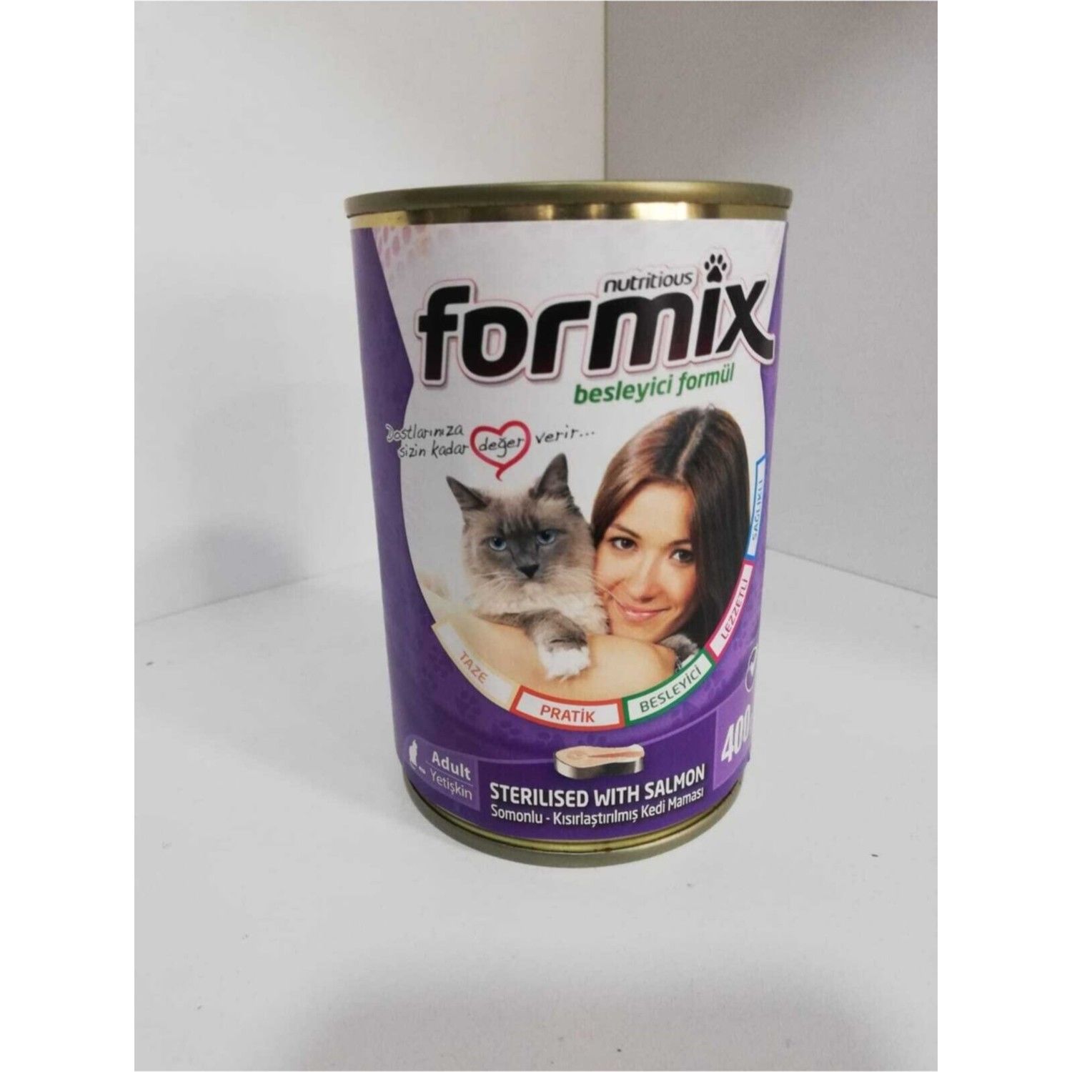 Nutritious Formix Yetişkin Kısırlaştırılmış Kedi Konserve Maması Somonlu 400gr