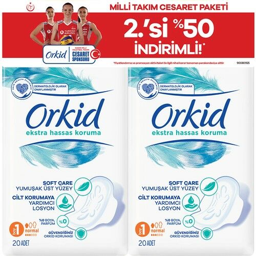 Orkid Extra Hassas Koruma No: 1 Avantajlı Milli Takım Cesaret Paketi 40lı