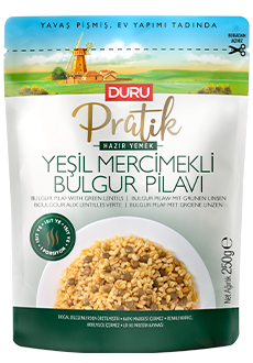 Duru Pratik Yeşil Mercimekli Bulgur Pilavı 250gr