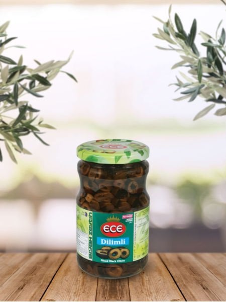 Ece Dilimli Siyah Zeytin 370gr cam