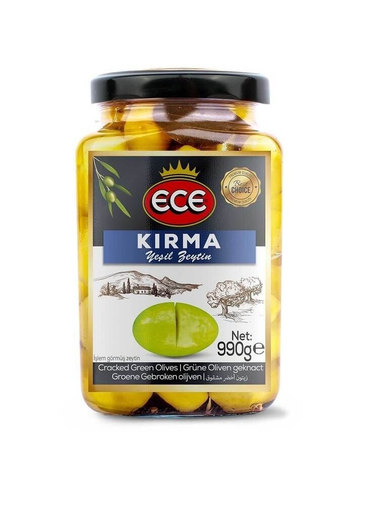 Ece Kırma Yeşil Zeytin 990 gr cam