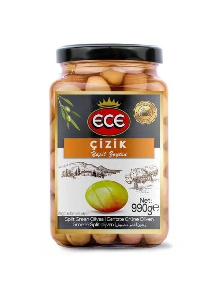 Ece Çizik Yeşil Zeytin 990 gr cam