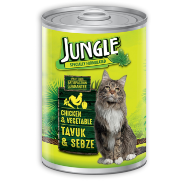 Jungle Konserve Kedi Maması Tavuk&Sebze 415gr