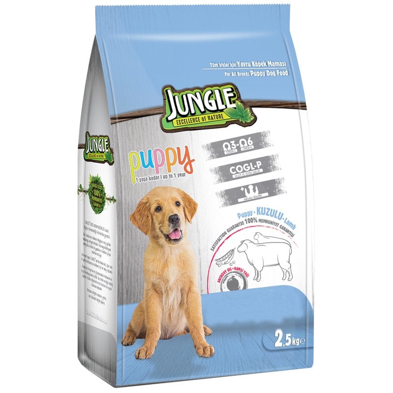 Jungle 1 Yaşa Kadar Kuzulu Köpek Maması 2500gr