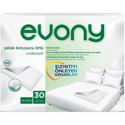 Evony Yatak Koruyucu Örtü 60x90 30 Adet