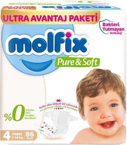 Molfix Pure&Soft Ultra Avantaj Paket 4 Beden 7-14kg
